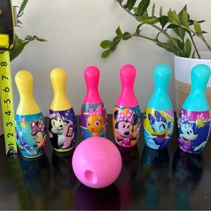 Disney Jr Minnie Mouse Daisy lightweight pink bowling set